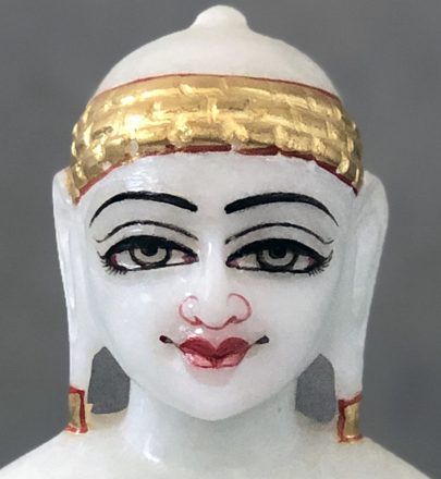 Picture of Super White Simandhar Swami 7" Murti 7S6