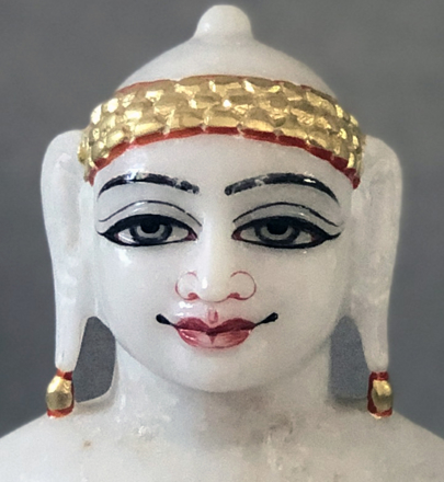 Picture of Normal White Simandhar Swami 9” Murti 9N3