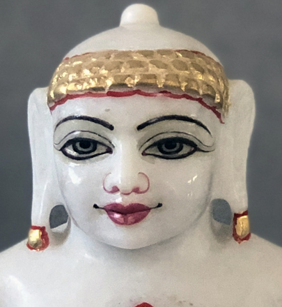 Picture of Normal White Simandhar Swami 9” Murti 9N4