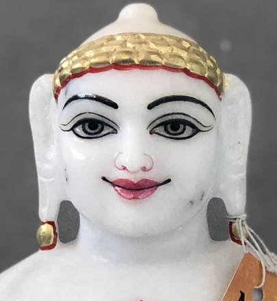 Picture of Normal White Simandhar Swami 11” Murti 11N4