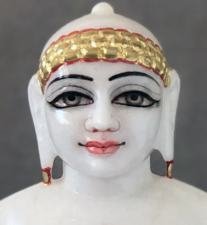 Picture of Super White Simandhar Swami 11” Murti 11S2