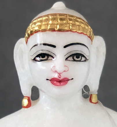 Picture of Super White Simandhar Swami 11” Murti 11S4