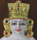 Picture of Normal White Simandhar Swami with Mugat 11” Murti 11MG5