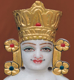 Picture of Normal White Simandhar Swami with Mugat 11” Murti 11MG7