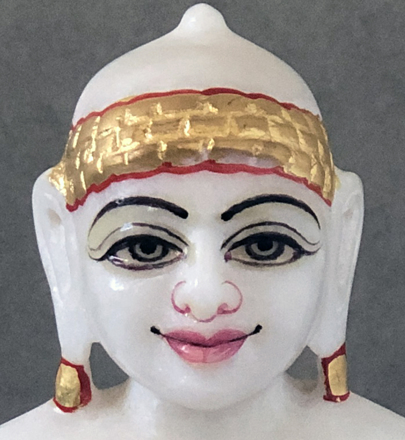 Picture of 7S3 Super White Simandhar Swami 7" Murti 7S3