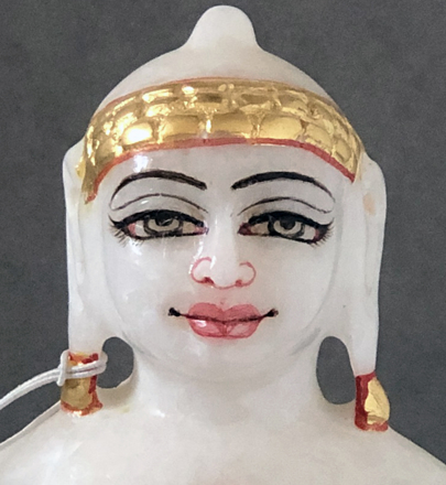Picture of 7S7 Superb White Simandhar Swami 7" Murti 7S7