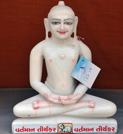 Picture of 13S17 Super White Simandhar Swami 13” Murti 13S17