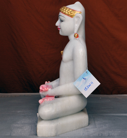 Picture of 15SW11 Super White Simandhar Swami 15” Murti 15SW11