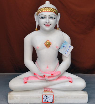 Picture of 17S10  Super White Simandhar Swami 17” Murti 17S10