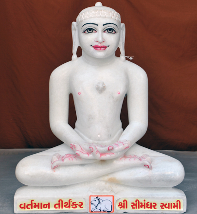 Picture of 17S8  Super White Simandhar Swami 17” Murti 17S8