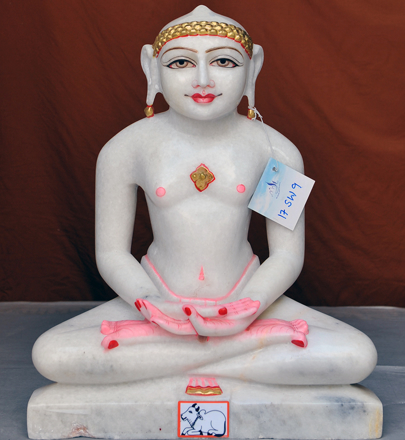 Picture of 17SW9  Super White Simandhar Swami 17” Murti 17SW9