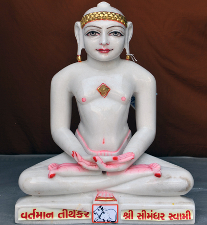 Picture of 17SW7  Super White Simandhar Swami 17” Murti 17SW7