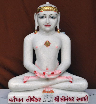 Picture of 23S7  Super White Simandhar Swami 23” Murti 23S7