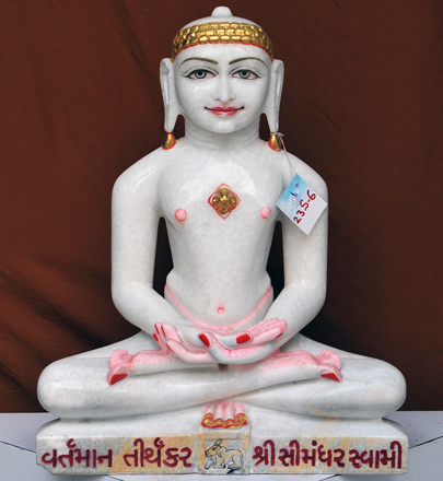 Picture of 23S6  Super White Simandhar Swami 23” Murti 23S6