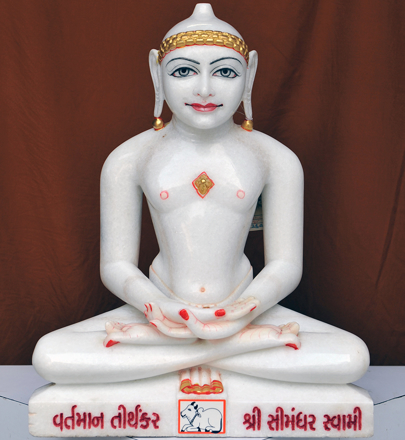 Picture of 21N5 Normal White Simandhar Swami 21” Murti 21N5
