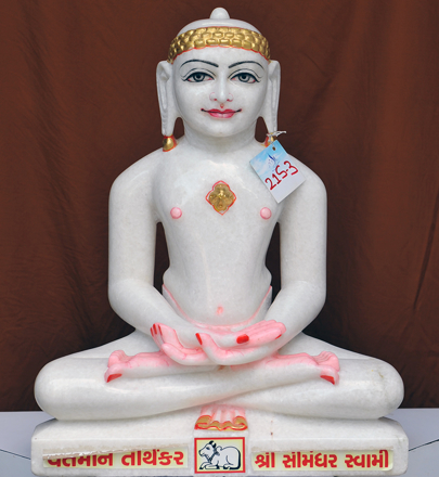 Picture of 21S3 Super White Simandhar Swami 21” Murti 21S3