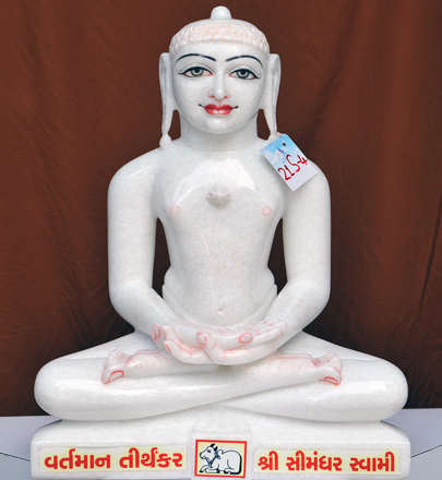 Picture of 21S4 Super White Simandhar Swami 21” Murti 21S4