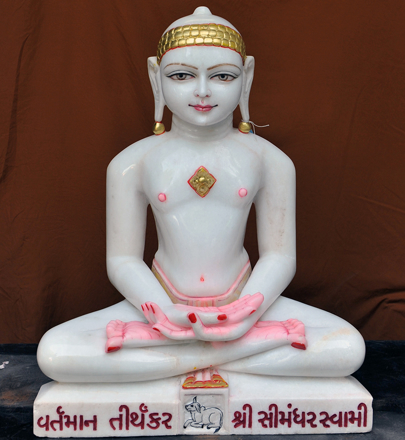 Picture of 25SW3  Super White Simandhar Swami 25” Murti 25SW3