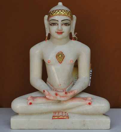 Picture of 11NW40 Normal White Simandhar Swami 11” Murti 11NW40